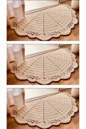 Badezimmer-/Balkontür-Vorderseite, halbmondförmiger gestrickter Teppich, halbmondförmig - AFRALYAHOME