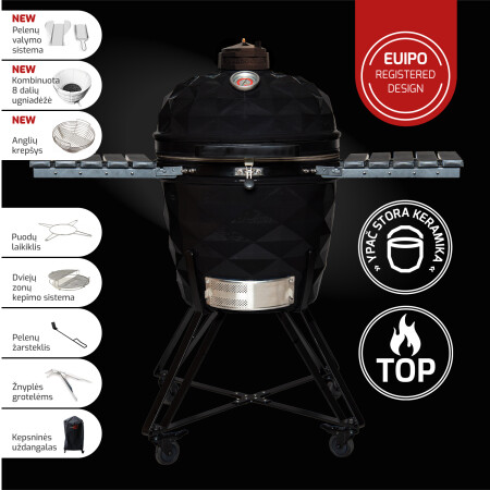 Barbecue KamadoClub PRO II Premium New, black - KamadoClub