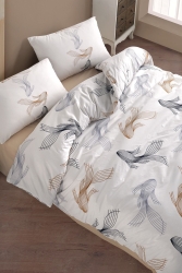 Barbella Kahve %100 Pamuk Ranforce Çift Kişilik Nevresim Takımı 200x220 CTNTBAKA20 - Cote Blanc