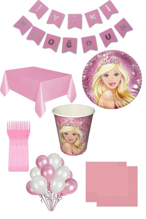 BARBİE 16 KİŞİLİK LÜKS HAZIR DOĞUM GÜNÜ SETİ - Cavaş Sun Hat