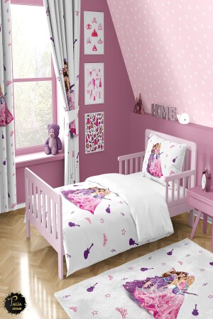 Barbie Patterned Princess Children's Room Duvet Cover Set TLAN-303 - Talia Home