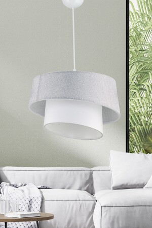 Baret Gri 2 Katlı Sarkıt Avize E505 - EvLight