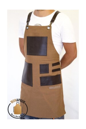 Barista Hairdresser Tattooers Chef Mixologist 01k Leonardo Coffee Apron 01KaKahve - Monapron