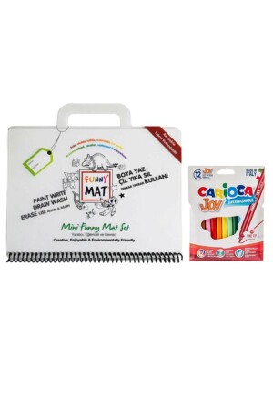 Barker Akademi Kids Funny Mat Mini Set - Carioca Joy Felt Paint 12 Pcs - Carioca