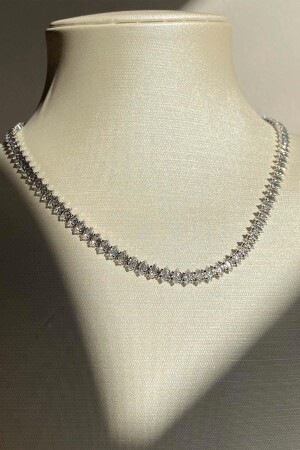 Barley Stone Waterway Silver Necklace - Amoreist