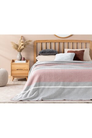Barleycorn Scotch Double Blanket 200x220 Cm Dusty Rose - English Home