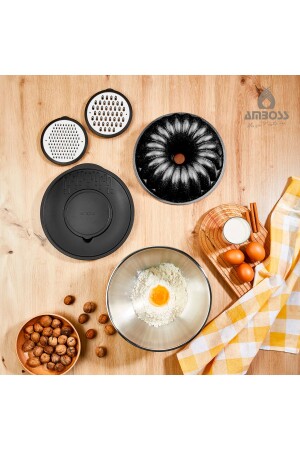Barnite Cake Granite Mold and Multi-Purpose Satin Bowl Set BAS-6458 - Amboss