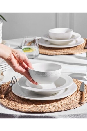 Başak 18 Piece Porcelain Dinner Set for 6 People 8683650086345 - Karaca