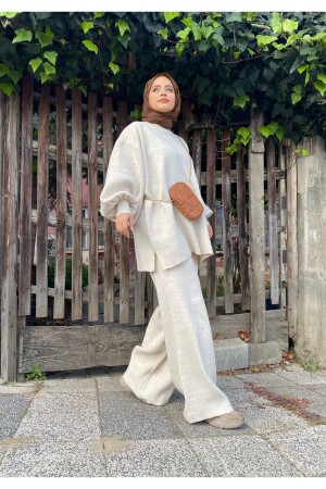 Basic Balloon Collar Knitwear Set - Tuma