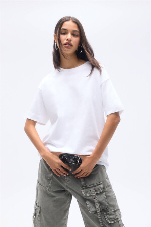 Basic kısa kollu oversize t-shirt - Pull & Bear