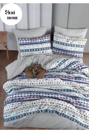 Basic Orange Easy to Iron Double Duvet Cover Set 200x220 100% Cotton01453020new TYC00736751818 - Sheri Home