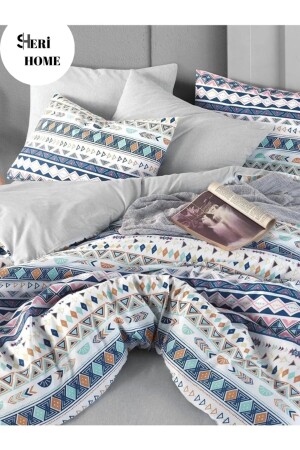 Basic Orange Sheet Elastic Double Duvet Cover Set 200x220 100% Cotton01453020 - Sheri Home