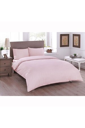Basic Ranforce Double Duvet Cover Set Light Pink - Taç