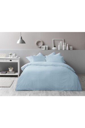 Basic Ranforce Duvet Cover Set Double Turquoise P12617S479 - Taç