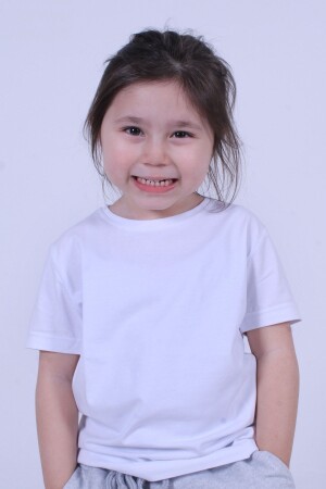 Baskısız Düz Kız Çocuk Tişört - Panio Kids