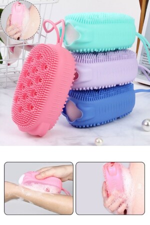 Bath Bath Washcloth Silicone Sponge Chamber Body Scrub Soft Shower Washcloth Bath Scrub with Massage - İndirimkap