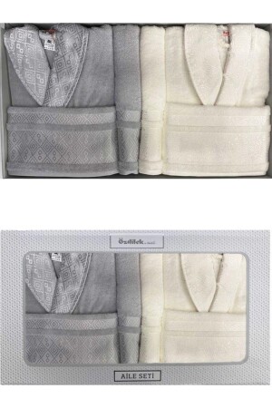 Bathrobe Set Dory Family Set Bathrobe Set Bath Towel - Özdilek