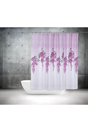 Bathroom Curtain 1x120x200 Single Wing Shower Curtain with Ring Gift 7359 BAPTRO7359ST120 - Zethome