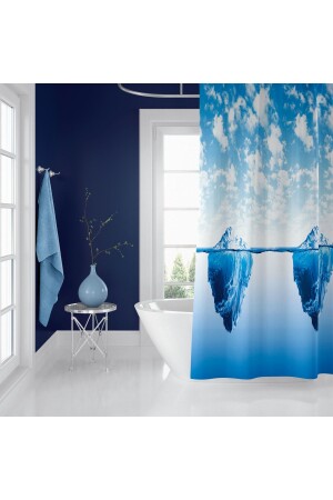 Bathroom Curtain 2x120x200 Double Wing Shower Curtain with Ring Gift 5322 BAPJAC5322STC - Zethome