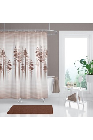 Bathroom Curtain Single Wing 1x120x200 Shower Curtain 3390 - Zethome