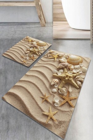 Bathroom Mat, 2-Piece Mat in Front of the Sink and Toilet Da-1681 - Ipekhane