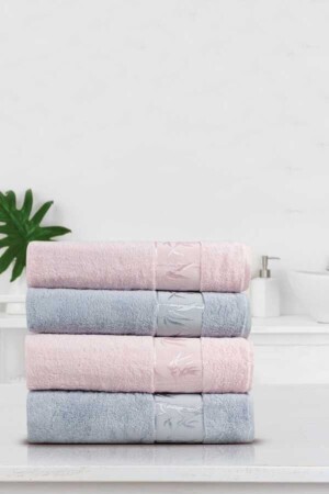 Bathroom Set Bamboo 4 Pieces 50x90-90x150 Gray - Powder NURPAK685 - Nurpak