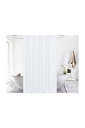 Bathroom Shower Curtain 0010 White Double Wings 2X120x200 BAPJAC0010BEYC - Zethome