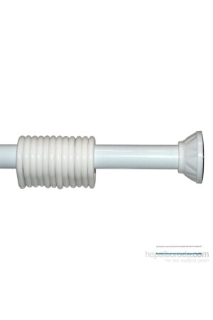 Bathroom Shower Curtain Pipe 120cm-200cm White Bathroom Curtain Pipe Curtain Hanger Metal - Zethome