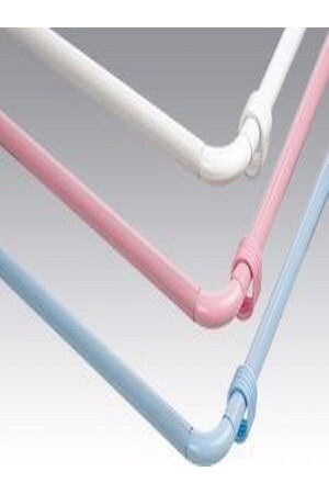 Bathroom Shower Curtain Pipe Corner Pipe White L Bathroom Hanger Metal - Zethome