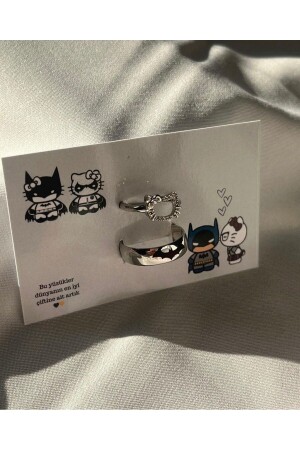 Batman - Hello Kitty Ayarlanabilir Çift Yüzükleri - Weywot