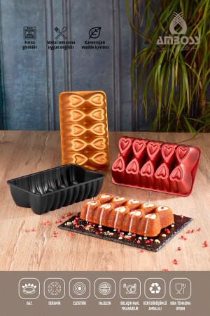 Baton Casting Fireproof Non-Stick Cake Mold Black - Amboss