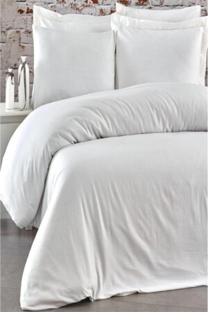 Battal Boy Saten Nevresim Takımı Düz Pamuklu Ev Otel Seti Kutulu 240x220 DUZ SATEN - Ender Home