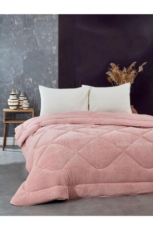 Battal Lux Powder Welsoft Quilt Double Sided 220x240 - Adelya