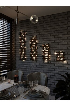 Batteriebetriebener LED-Blumentopf aus Kiefernholz mit Efeu-Ständer, Blumentopf, Wintergarten, Balkon, Dekoration, künstliche Blume - Msağwoods