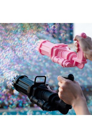 Battery Operated Foam Toy Foam Bubble Maker Gun + Bubble Liquid - Overmax