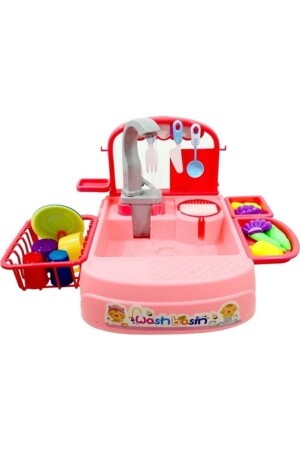 Battery Operated Kitchen Sink Pink 168a-19a 8692644044889 - GALTOYS