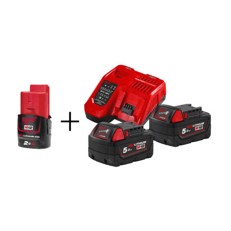 Battery set MILWAUKEE M18 NRG-502 with accessory - Milwaukee