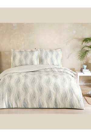 Baumwollsatin-Bettbezug-Set Montana Beige Double 3254-180 - Taç