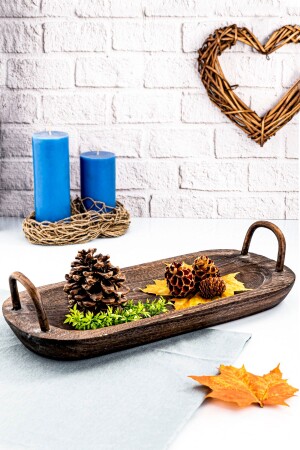 Bavola - Tray with Handle Oval Large B1632 BAVOLA - TRAY WITH HANDLE OVAL LARGE - Bambum