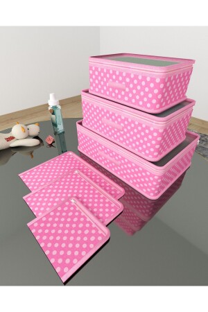 Bayb Polka Dot 6-Piece Baby Gift Set (PINK) - Homelife Ev Tekstil