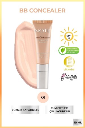 BB Concealer 01 SPF 15 Under Eye Concealer - Note Cosmetics