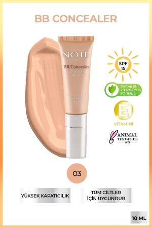 BB Concealer 03 SPF 15 Under Eye Concealer - Note Cosmetics