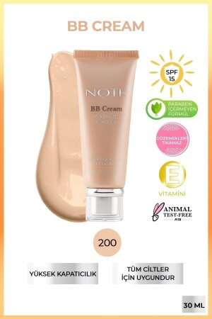 Bb Cream 200 Soft Ivory Natural Concealer mit feuchtigkeitsspendender Wirkung SPF 15 Bb Cream - Note Cosmetics