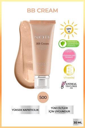 BB Cream 500 Natürlicher Concealer mit feuchtigkeitsspendender Wirkung LSF 15 BB Cream - Note Cosmetics