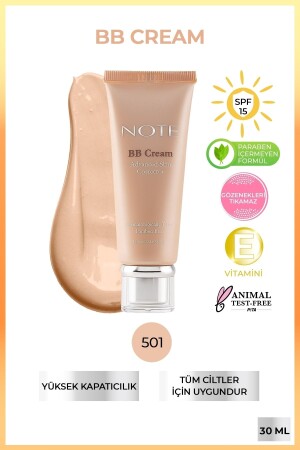 BB Cream 501 Natural Concealer with Moisturizing Effect SPF 15 BB Cream - Note Cosmetics