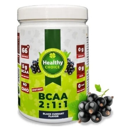 BCAA Healthy Choice, Geschmack: Schwarze Johannisbeere, 400 g - Healthy Choice