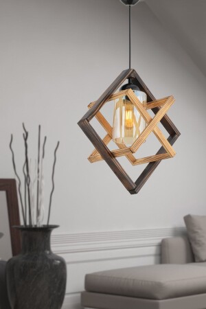 Bcd Design Lighting Saturn Wooden Pendant Lamp Chandelier Black Installation Compatible with All Environments FH51 - Bidolushop