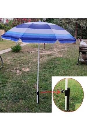 Beach Sea Garden Balcony Picnic Camping Umbrella and Fixing Peg Set of 2 180cm umbrella-180-stake - Depolife