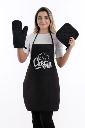 Beautiful SET Liquid-Proof Kitchen Apron (1 GLOVE 1 HOLDER) - Sevilya