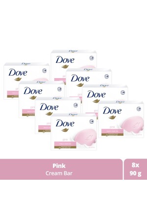 Beauty Cream Bar Solid Beauty Soap Pink with Moisturizing Effect 90 G X8 Pieces - Dove